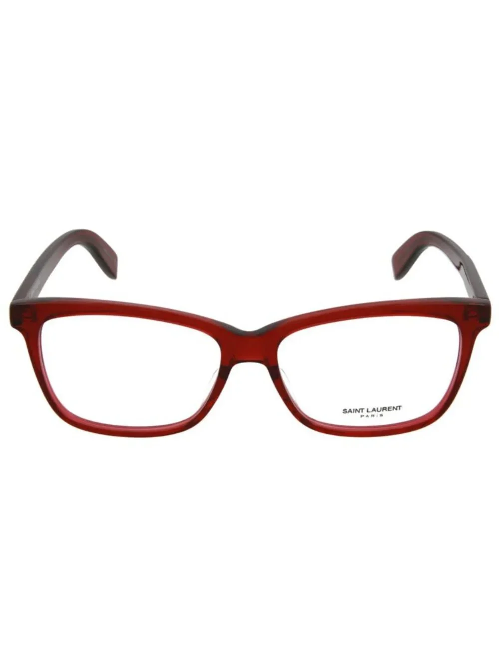 New Saint Laurent Women's Eyeglasses Unisex Square Rectangle Burgundy Burgundy